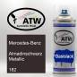 Preview: Mercedes-Benz, Almadinschwarz Metallic, 182: 400ml Sprühdose, von ATW Autoteile West.